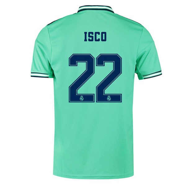 Camiseta Real Madrid NO.22 Isco 3ª Kit 2019 2020 Verde